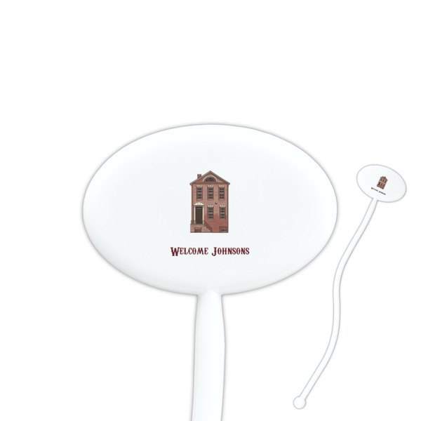 Custom Housewarming Oval Plastic Stir Sticks (Personalized)