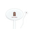 Housewarming White Plastic 7" Stir Stick - Oval - Closeup