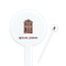 Housewarming White Plastic 7" Stir Stick - Round - Closeup