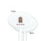 Housewarming White Plastic 7" Stir Stick - Single Sided - Oval - Front & Back