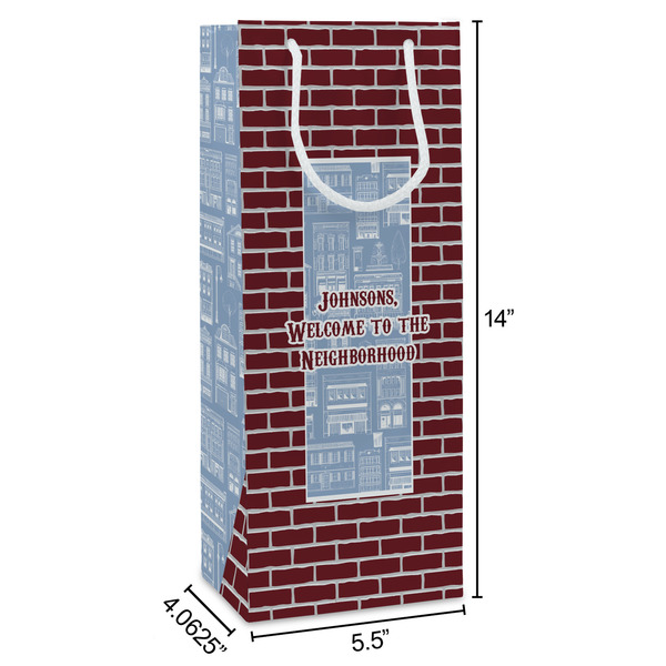 Housewarming Wine Gift Bag - Dimensions