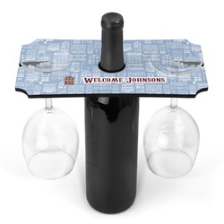 Housewarming Wine Bottle & Glass Holder (Personalized)