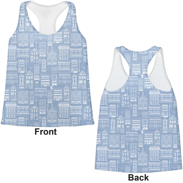 Housewarming Womens Racerback Tank Tops - Medium - Front and Back