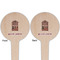 Housewarming Wooden 4" Food Pick - Round - Double Sided - Front & Back