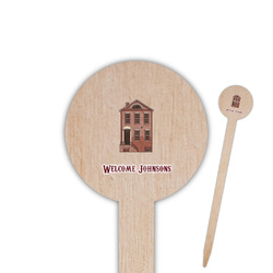 Housewarming Round Wooden Food Picks (Personalized)