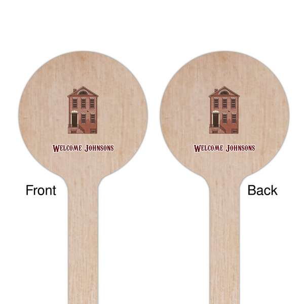 Housewarming Wooden 6" Stir Stick - Round - Double Sided - Front & Back