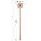 Housewarming Wooden 7.5" Stir Stick - Round - Dimensions
