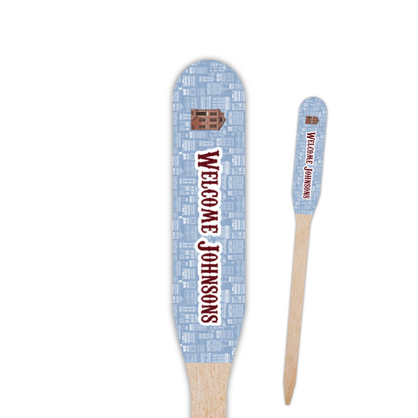 Custom Housewarming Paddle Wooden Food Picks - Double Sided (Personalized)