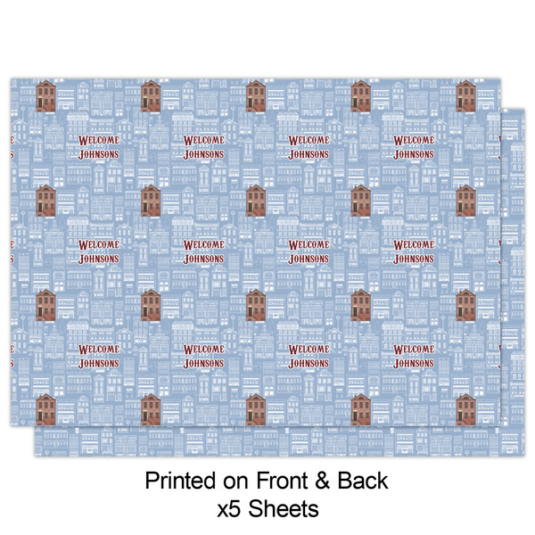 Housewarming Wrapping Paper Sheet - Double Sided - Front