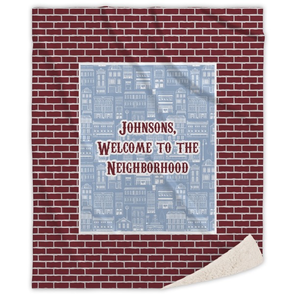 Custom Housewarming Sherpa Throw Blanket - 60"x80" (Personalized)