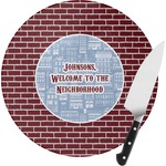 Housewarming Round Glass Cutting Board - Small (Personalized)