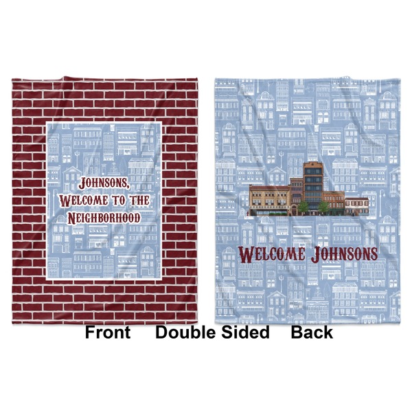 Welcome To The Neighborhood Baby Blanket (Double Sided - Printed Front and Back)