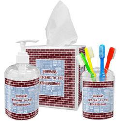 Housewarming Acrylic Bathroom Accessories Set w/ Name or Text