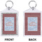 Welcome To The Neighborhood Bling Keychain (Front + Back)