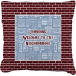 Housewarming Faux-Linen Throw Pillow 16" (Personalized)