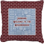 Housewarming Faux-Linen Throw Pillow 18" (Personalized)