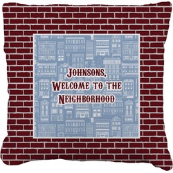Housewarming Faux-Linen Throw Pillow 18" (Personalized)