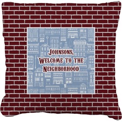 Housewarming Faux-Linen Throw Pillow 20" (Personalized)