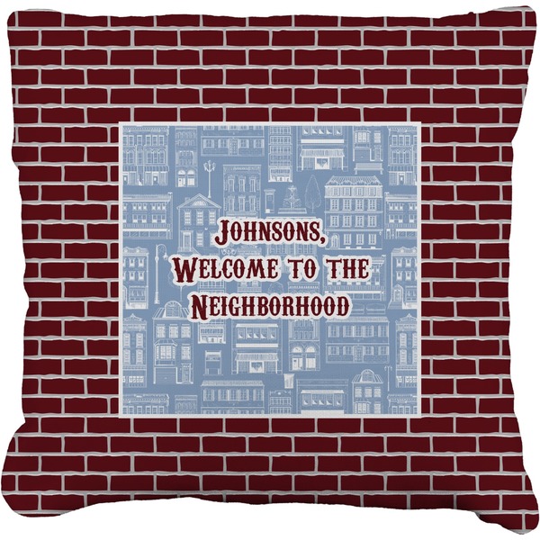 Custom Housewarming Faux-Linen Throw Pillow 20" (Personalized)