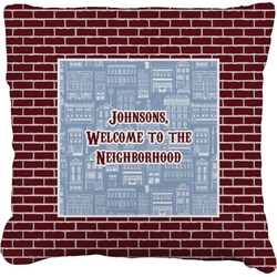 Housewarming Faux-Linen Throw Pillow 26" (Personalized)