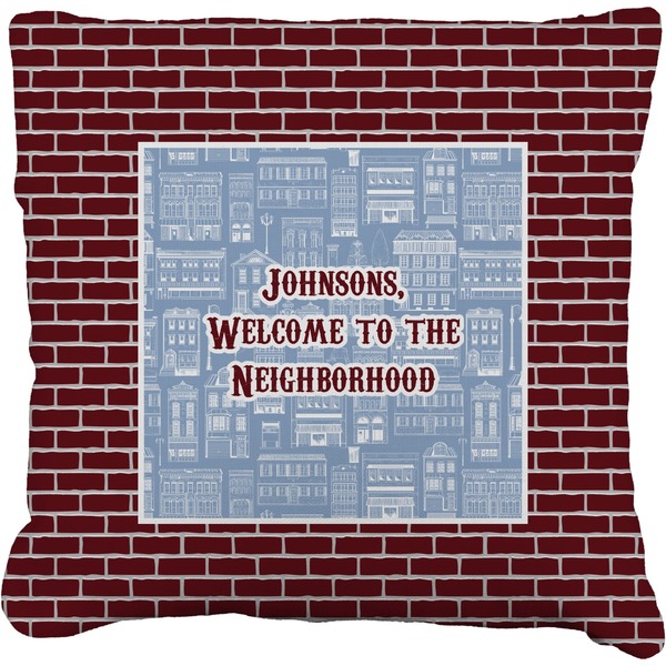 Custom Housewarming Faux-Linen Throw Pillow 26" (Personalized)