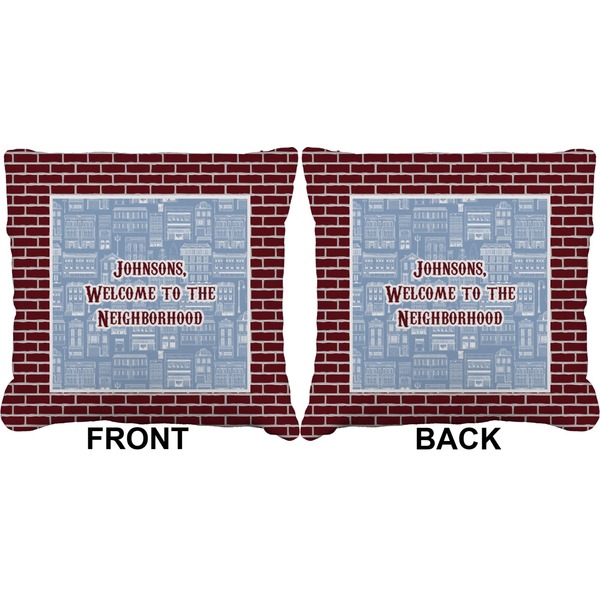 Welcome To The Neighborhood Burlap Pillow Approval