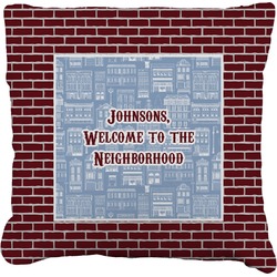 Housewarming Faux-Linen Throw Pillow (Personalized)