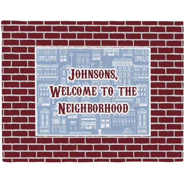 Custom Housewarming Woven Fabric Placemat - Twill w/ Name or Text
