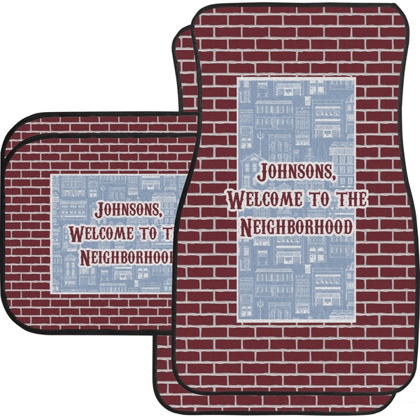 Custom Housewarming Car Floor Mats Set - 2 Front & 2 Back (Personalized)