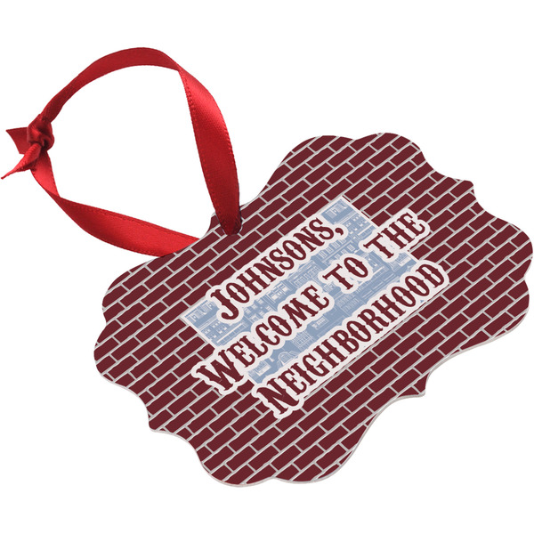 Welcome To The Neighborhood Christmas Ornament (Angle View)
