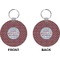 Welcome To The Neighborhood Circle Keychain (Front + Back)