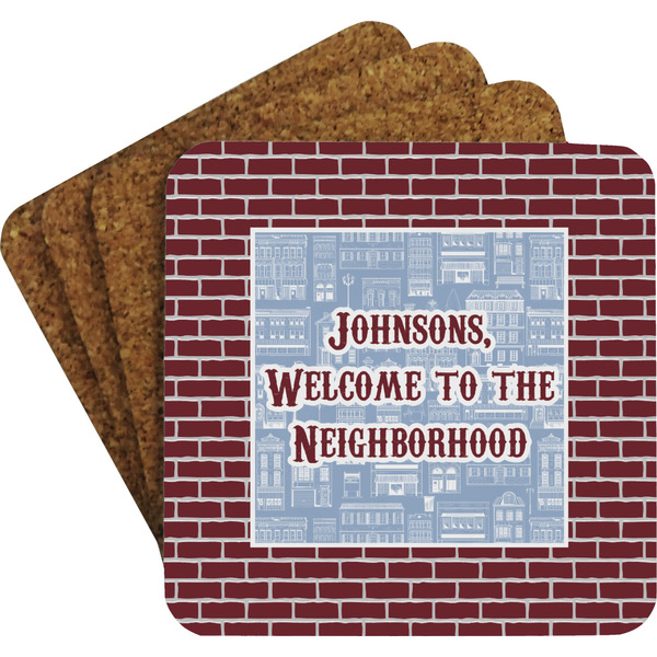 Welcome To The Neighborhood Coaster Set (Personalized)
