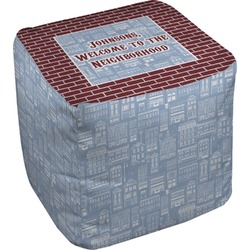 Housewarming Cube Pouf Ottoman (Personalized)