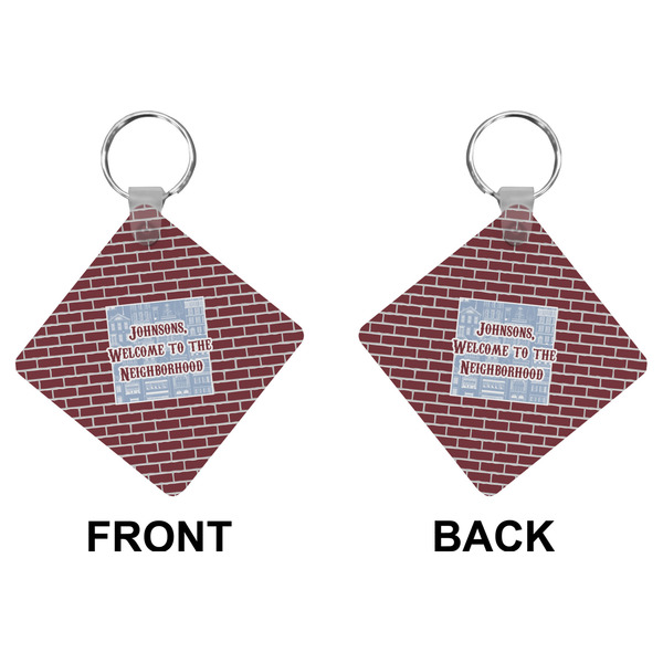 Welcome To The Neighborhood Diamond Keychain (Front + Back)