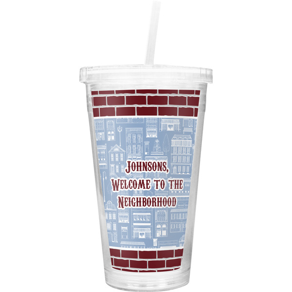 Custom Housewarming Double Wall Tumbler with Straw (Personalized)