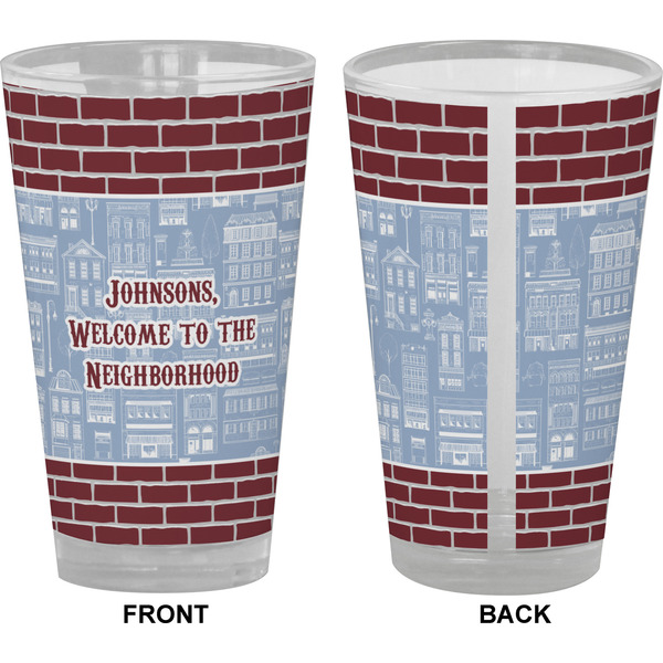 Housewarming Pint Glass - Full Color - Front & Back Views