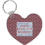 Housewarming Heart Plastic Keychain w/ Name or Text