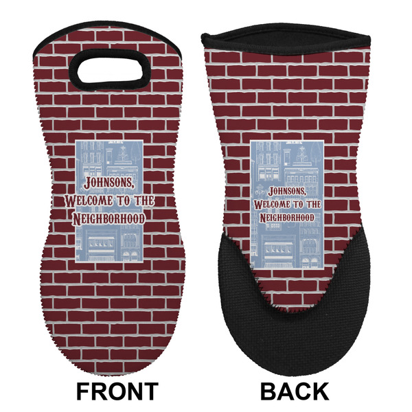 Welcome To The Neighborhood Neoprene Oven Mitt (Front & Back)