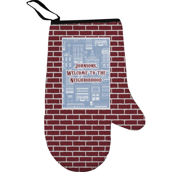Welcome To The Neighborhood Personalized Oven Mitt
