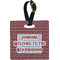 Welcome To The Neighborhood Personalized Square Luggage Tag
