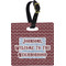 Housewarming Plastic Luggage Tag - Square w/ Name or Text