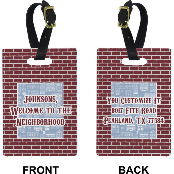 Welcome To The Neighborhood Rectangle Luggage Tag (Front + Back)