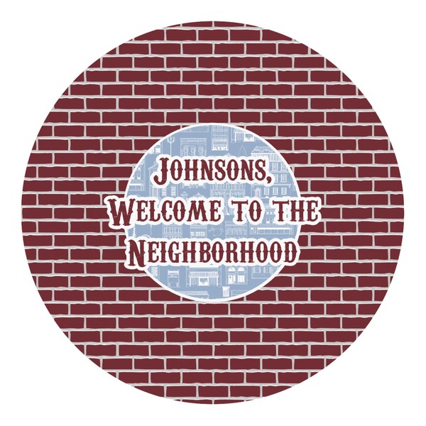 Custom Housewarming Round Decal - Large (Personalized)