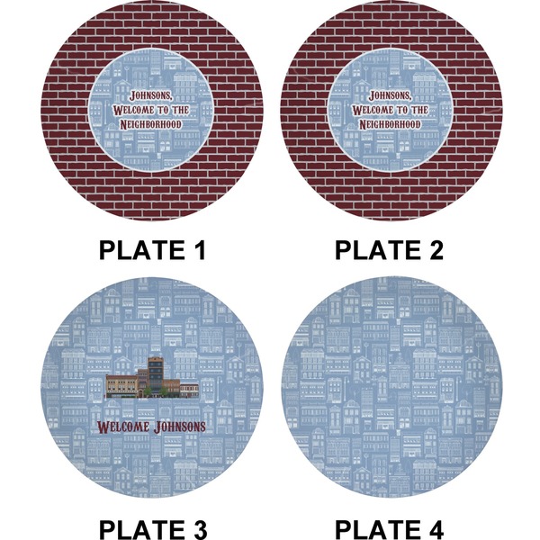 Welcome To The Neighborhood Set of Appetizer / Dessert Plates (Approval)