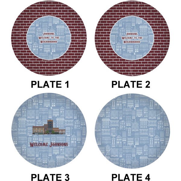 Welcome To The Neighborhood Set of Lunch / Dinner Plates (Approval)