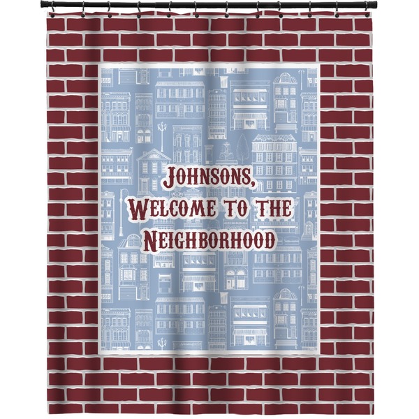 Custom Housewarming Extra Long Shower Curtain - 70"x84" (Personalized)