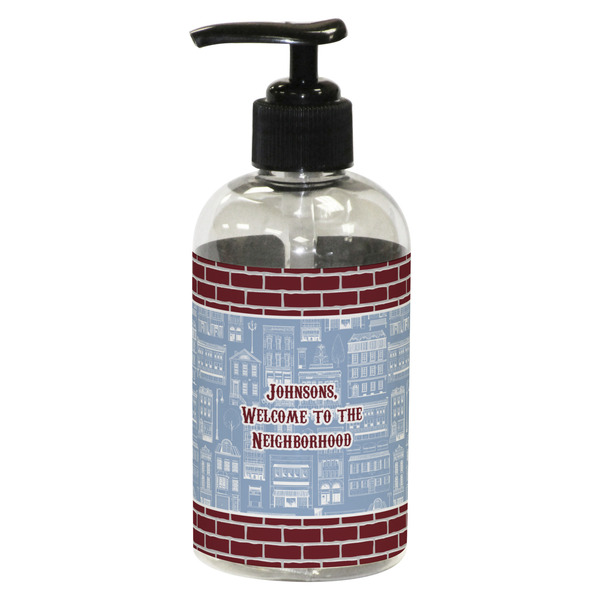 Custom Housewarming Plastic Soap / Lotion Dispenser (8 oz - Small - Black) (Personalized)