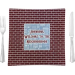 Housewarming 9.5" Glass Square Lunch / Dinner Plate- Single or Set of 4 (Personalized)