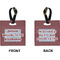 Welcome To The Neighborhood Square Luggage Tag (Front + Back)