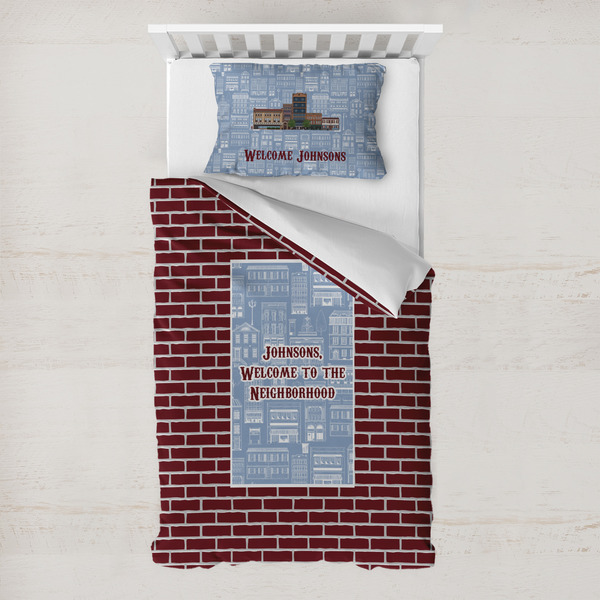 Custom Housewarming Toddler Bedding w/ Name or Text